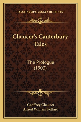 Libro Chaucer's Canterbury Tales: The Prologue (1903) - C...