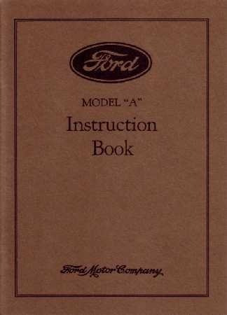 Guía De Propietarios Ford 1930 Modela Un Coche Manual De Ins