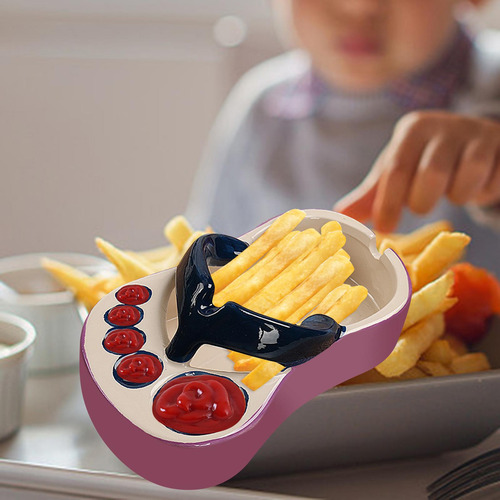 4 Prato De Batatas Fritas Dos Desenhos Animados Prato De