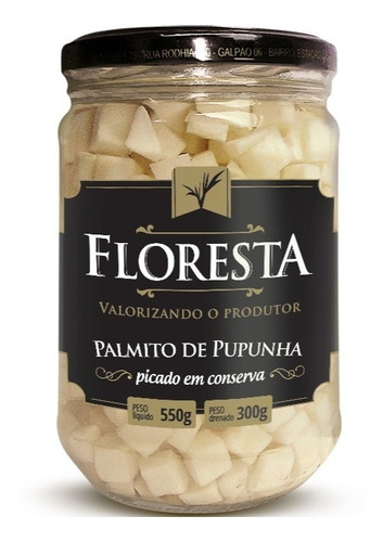 Palmito De Pupunha Picado Floresta 300g