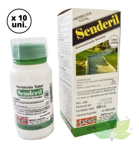 Herbicida Total Senderil 100cc Glifosato - Pack X 10u