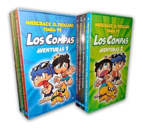 2 Estuches - Los Compas Aventuras - Tomos 1 Al 8 - Planeta