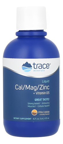 Trace Minerals Calcio/magnesio/zinc 475ml Piña - Colada Sabor Sabor Piña-colada