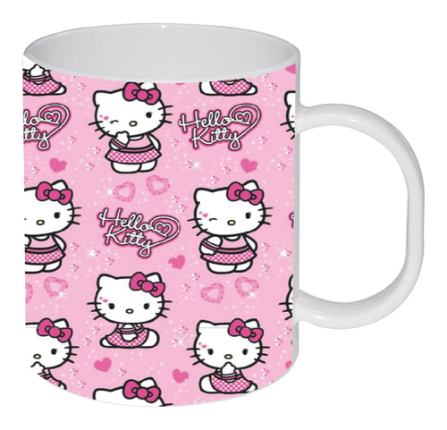 Tazón Mug  Hello Kitty  Mosaico Vintage Anime      Natural