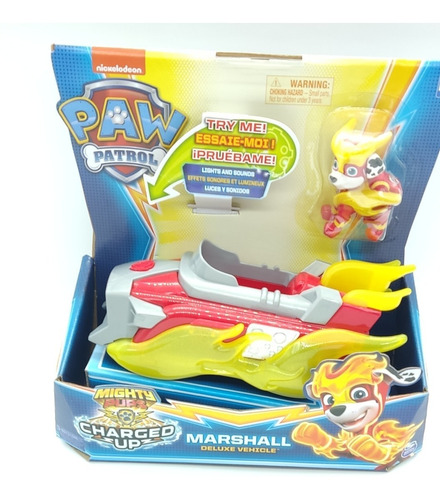 Vehiculo De Lujo Paw Patrol Super Paws Mighty Pups A Elegir