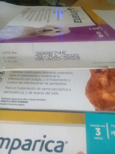 Eliminas Garrapatas Y Pulgas Perros 3 Tabletas De Simparica
