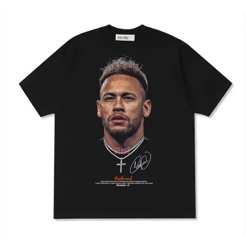 Playera Negro Oversized Neymar Manga Corta Fútbol Hombre12