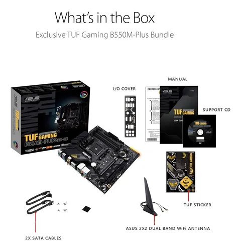 Board Asus Tuf Gaming B550m-plus (wifi 6) Am4 Ddr4 Amd (Usado)