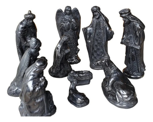 Imagen 1 de 2 de Nacimiento De Barro Negro Oaxaca Artesanal 14cm Artesania