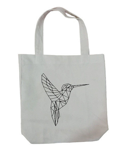 Tote Bag/bolsa De Manta Con Diseño Minimalista Ave