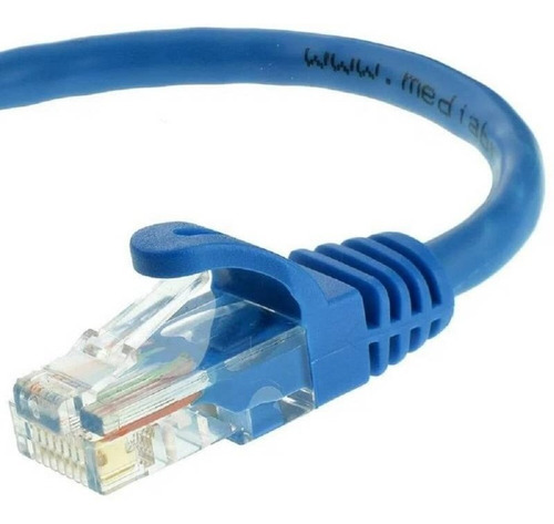 Cable De Red Internet Ethernet Cat 5e - 3 Metros Azul