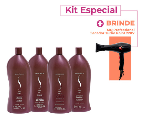 Kit Senscience Cpr System Completo + Secador Mq Turbo Point