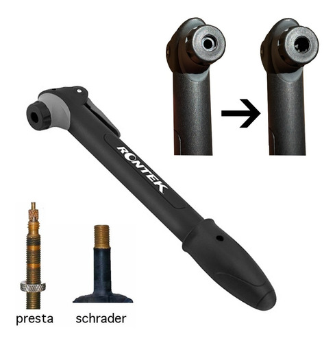 Imagem 1 de 5 de Bomba De Ar Mini Encher Pneu Bike Bicicleta Telescópica Bico