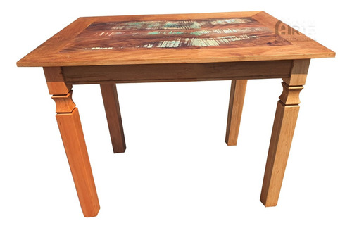 Mesa Jantar Madeira Demolição 80cm X 80cm X 80cm C/ Patina