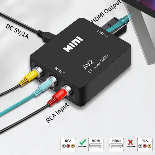 Adaptador Para Convertidor De Tv Audio Y Vídeo Adaptador De