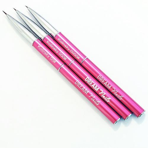 Set De 3 Pinceles Delineadores Pelo Kolinsky (00-000-0000)