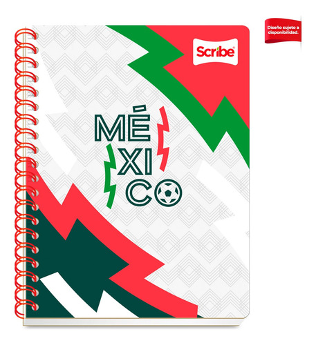 Cuaderno 5672 Prof. Seleccion Mexicana 100 H.  C 5mm 3 Pack