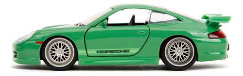 Miniatura Porsche 911 Gt3 Pink Slips 1:32 Jada Toys Green
