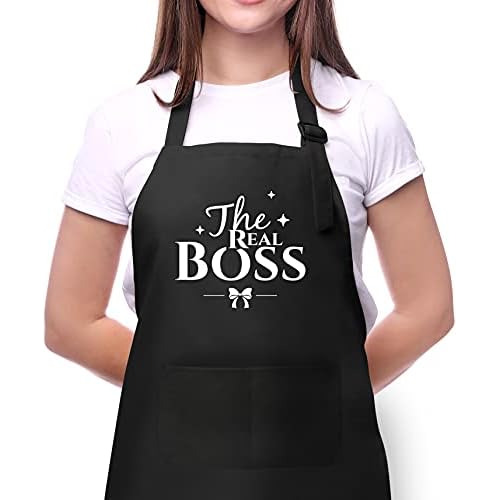 Divertidos Delantales De Cocina Mujer, The Real Boss, R...