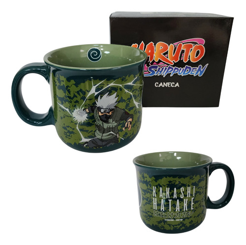 Caneca Kakashi Hatake Cerâmica 470ml Naruto Shipuden