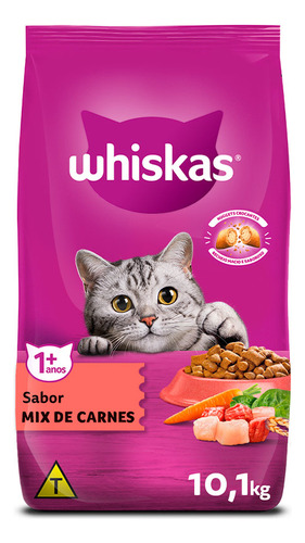 Whiskas ração para gatos adultos mix de carnes 10,1kg