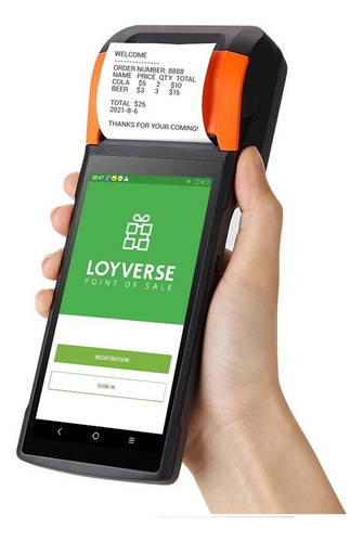 Sistema Pos Portátil Portátil 4g V2 Com Impressora Térmica