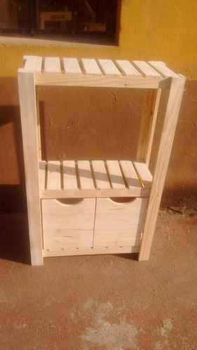 Imagen 1 de 3 de Astilla Muebles: Estantería Baja De Pino Con Cajones.