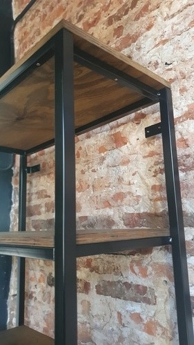 Biblioteca Industrial 250x30x100 Reforzada Hierro Madera