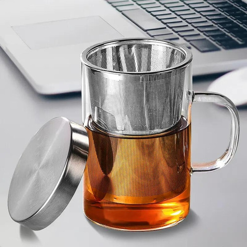 Copo Ao Fogão 500ml Caneca De Vidro Com Fiotro Para Chá