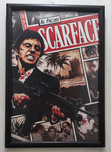 Scarface Op.3 _ Poster Enmarcado 50 X 35 Cms 