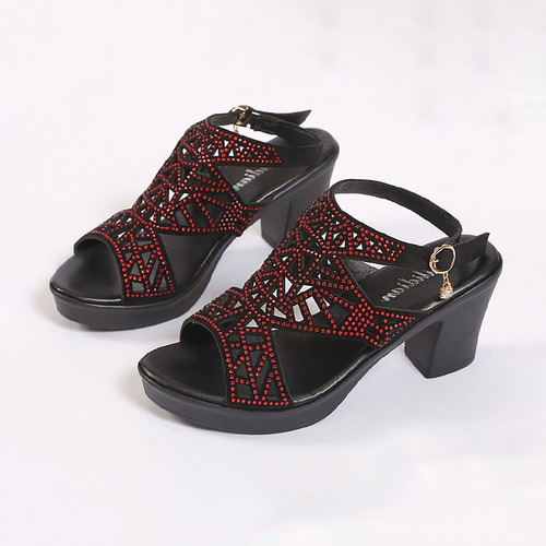 Sandalias De Tacón Alto Para Mujer, Cómodas Sandalias Casual