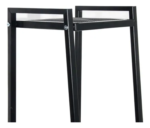 Estantería Multiuso 4 Estantes Metal Resistente LG Color Negro