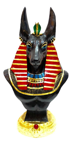 Anubis Busto Figura Resina Naciona 22 Cm