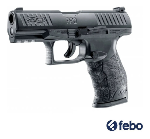 Imagen 3 de 4 de Pistola Airsoft Co2 Umarex Ppq T4e Capacidad 8 Rounds Febo