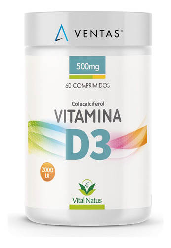 Vitamina D3 500mg C/ 60 Comprimidos