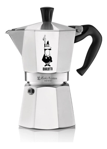 Cafetera Italiana Bialetti Moka Express 3 Tazas Pocillos