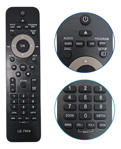 Controle Compatível Com Philips Home Theater Htd3509 3510