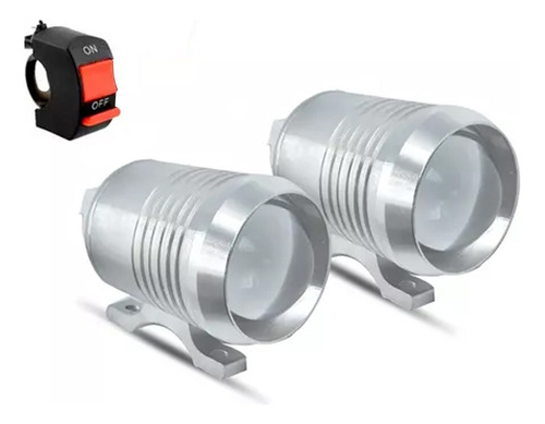 Par Farol Milha Led Cree U2 Auxiliar Moto 12v Xenon Tenere