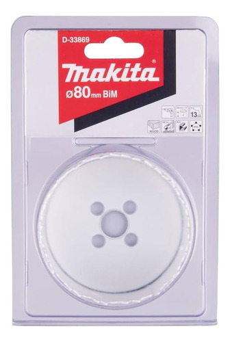 Mecha Sierra Copa 80mm Makita D-33869 Chapa Madera Mkb