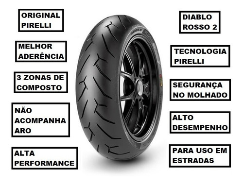Pneu Pirelli Traseiro 160/60-17 Tl Diablo Rosso 2 Z 650