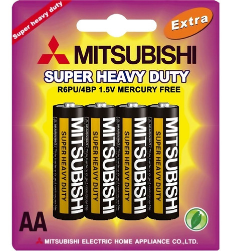 Pila Batería Super Heavy Duty Aa Mitsubishi Caja 12bl 48und
