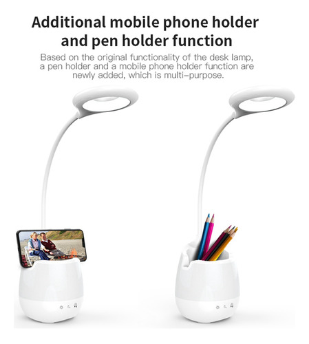 Lámpara De Escritorio Led Con Luz Nocturna Recargable Para L