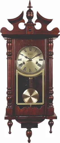 Relógio Parede Carrilhão 80cm Com Pêndulo Corda Herweg 5352