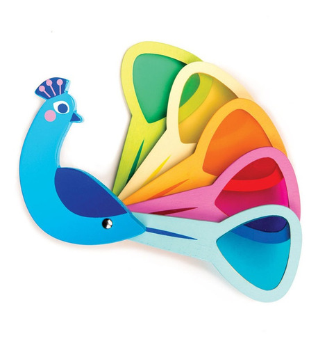 Tender Leaf Toys Pavo Real Colores Juguete Madera Niños Ax ®