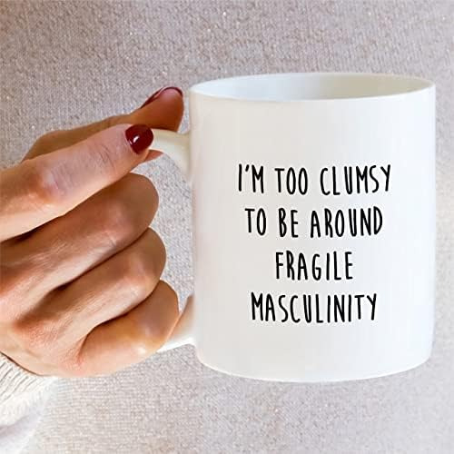 Caneca Engraçada Retreez Masculinidade Frágil, Feminista,