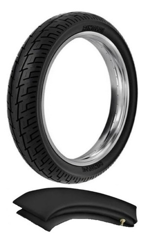 Pneu Traseiro E Câmara 90/90-18 Bs32 Rinaldi Titan Fan Ybr