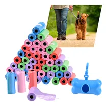 Comprar 750 Bolsas Sanitarias Desechables (50 Rollos) Con Dispensador Recargable Recoger Heces Popo Perro O Cualquier Animal Bolsas Para Popo Perro Colores Surtidos Resistentes
