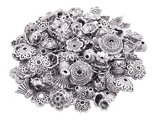 Cuentas De Metal,joyería Balinés, Plata Tibetana,100 Gramos