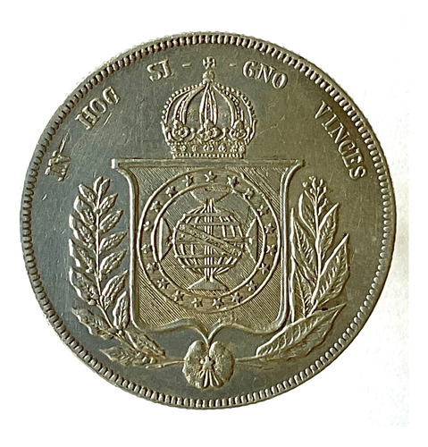 1000 Reis - 1860 - Data Emendada - 30 Mm (608)=0011 (Usado)