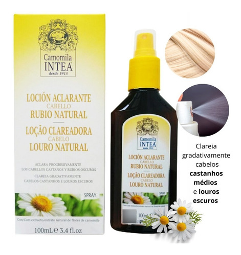 Loção Camomila Intea Clareadora Cabelo Louro Natural 100 Ml